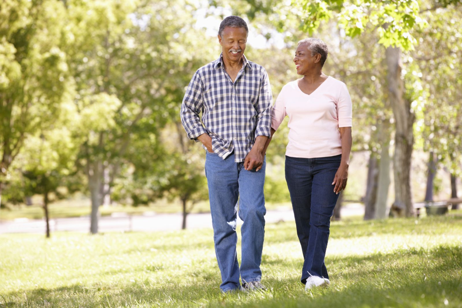older couple walking cardio exercise park monkeybusinessimages iStock 000022452808 Medium