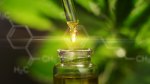 CBD Oil Drop Dripping Pippette Dropper Chemical Formula